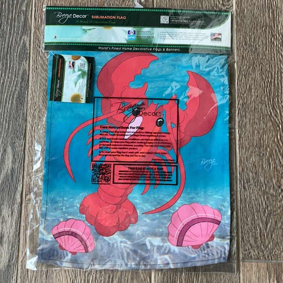 NWT  Garden Flag Lobster Welcome - Picture 3 of 3